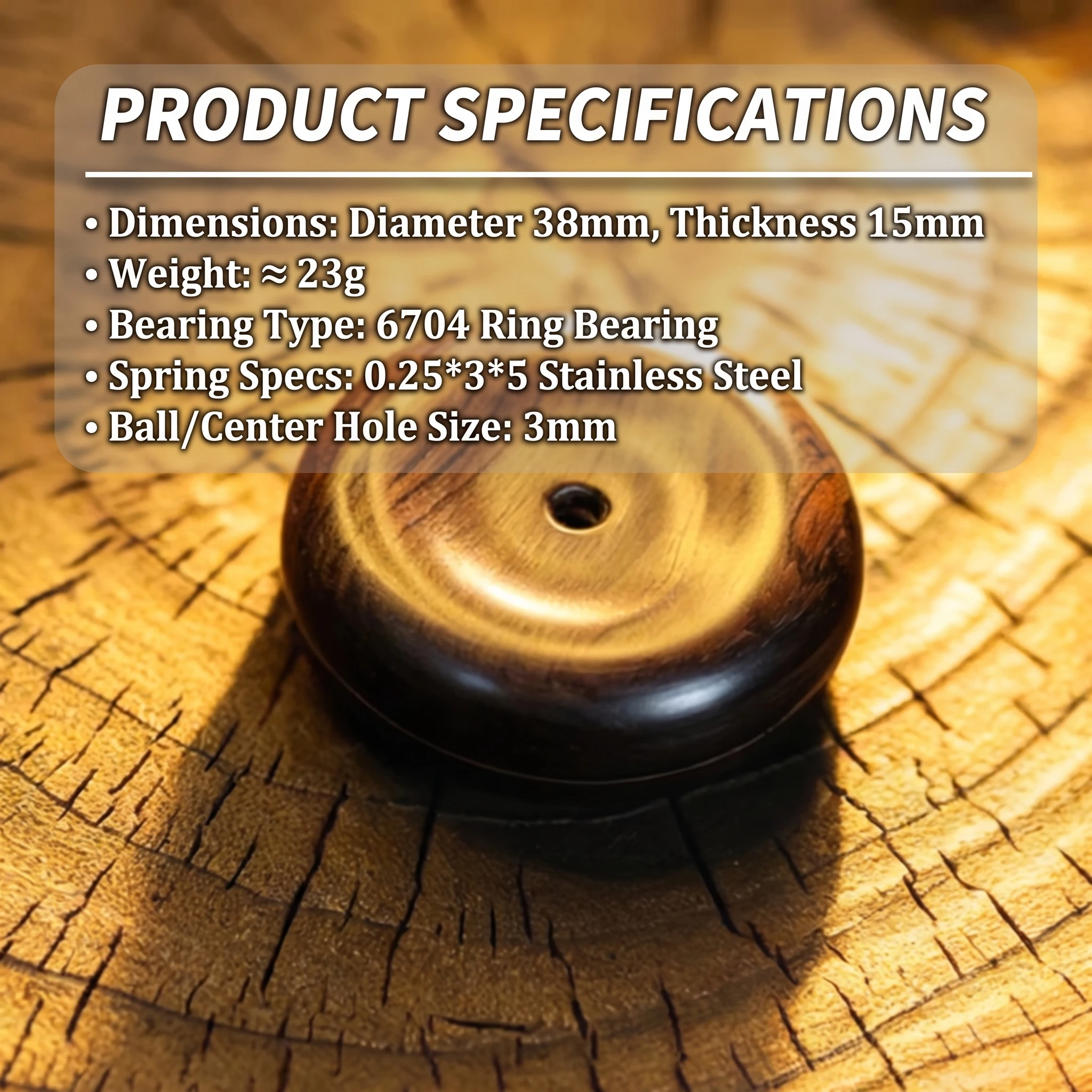 GAO STUDIO African Blackwood Mechanical Ratchet Safety Buckle Fidget Coin Slider Cheap Toys