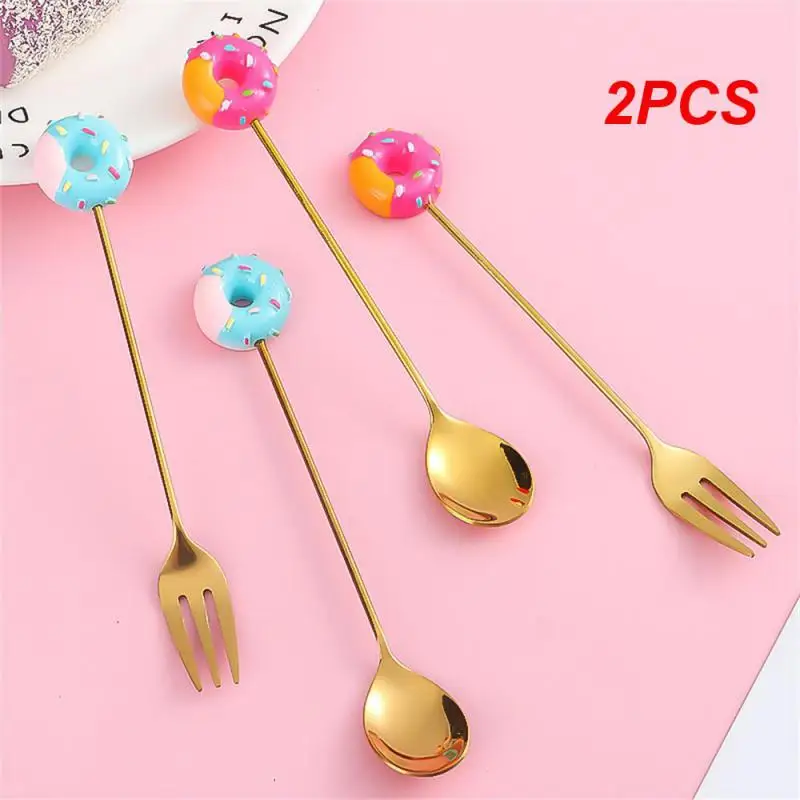 2PCS Mixing Spoon Comfortable Grip Functional And Practical 430 Stainless Highly Recommended Cloth Wheel Polishing In Demand