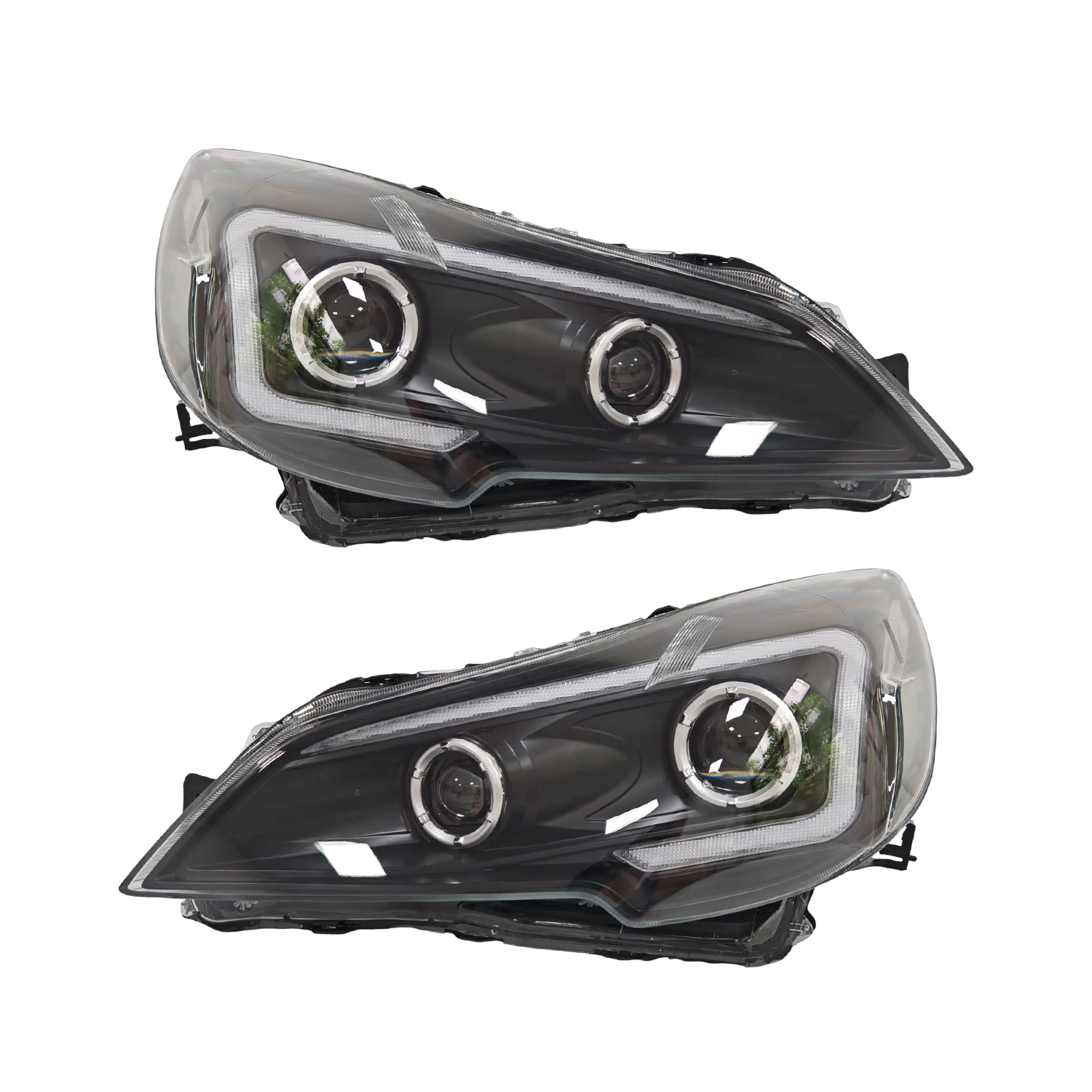 Headlights For Subaru Outback 2010-2014 Legacy Headlamp Upgrade Daytime Running lights LED lens Car Light Assembly 2 PCS