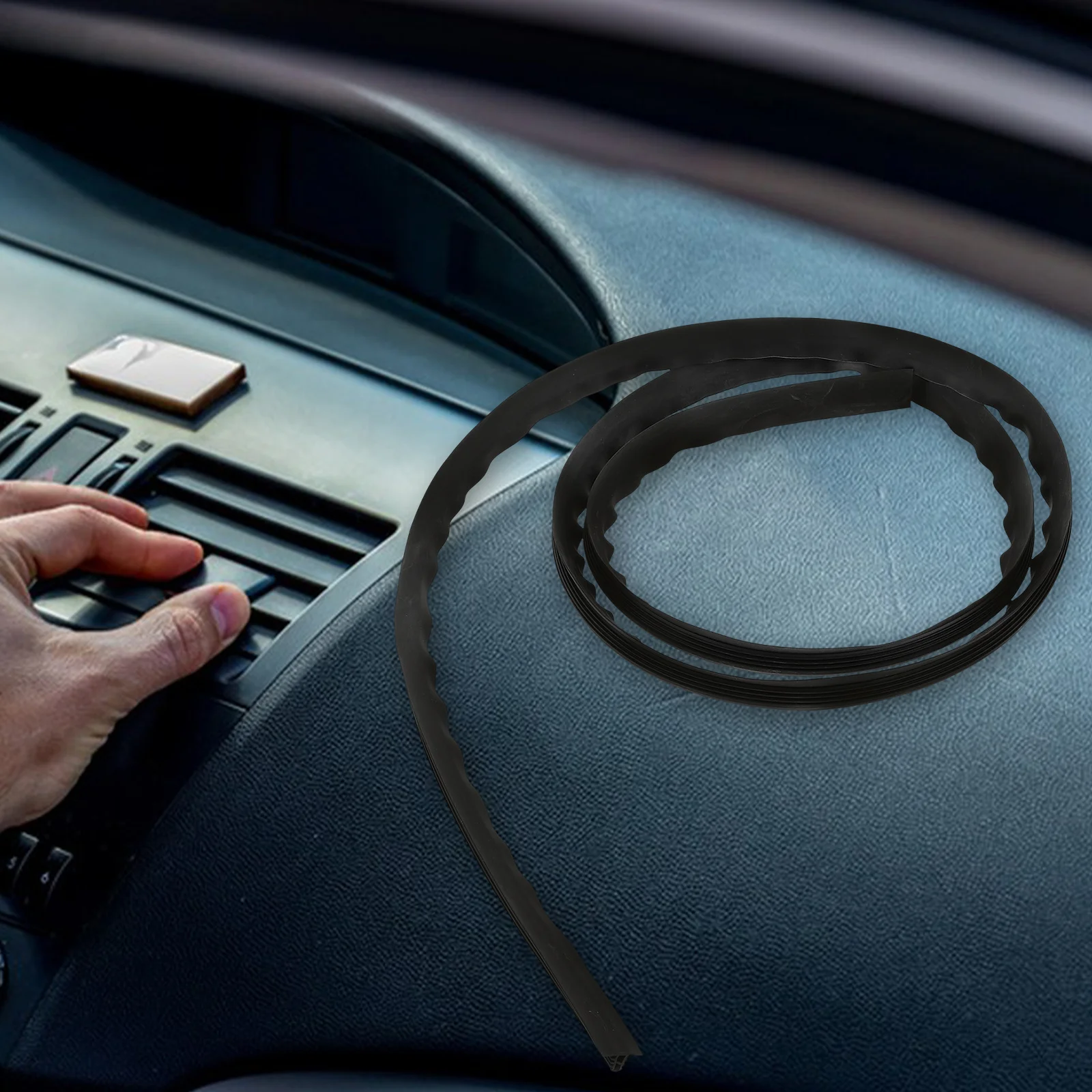 Automotive Dashboard Rubber Seal Strip Front Windshield Gap Soundproof Weatherproof Noise Reduction Vehicle Protection Strip