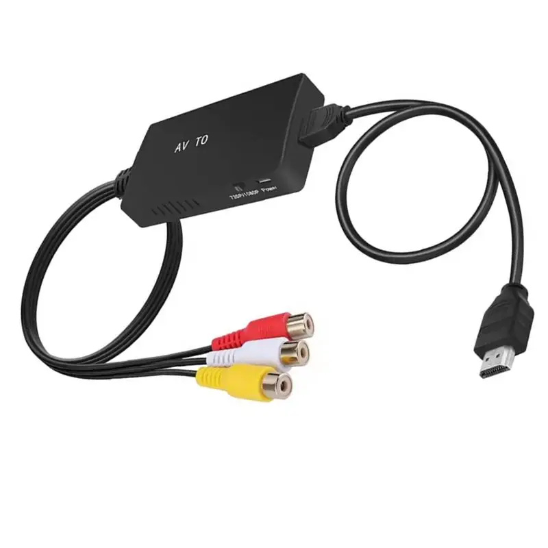 AT12 RCA To -Enabled Converter DVD Blue-Ray Player Audio Video Composite To -Adapter Adapter