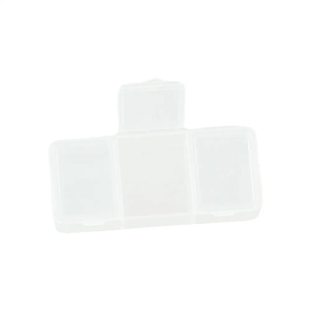 Durable Mini 3Grids Pill Case Portable Drug Dispense Medicine Box Plastic Waterproof Pill Storage Box Evening