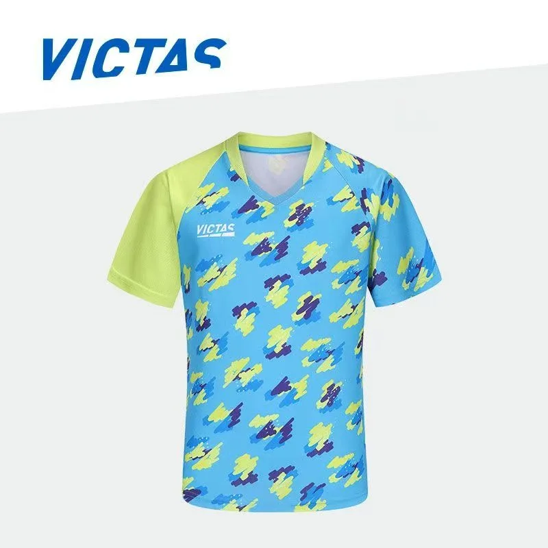 

VICTAS новая детская униформа для соревнований по настольному теннису с короткими рукавами, быстросохнущая дышащая спортивная одежда для мальчиков и девочек