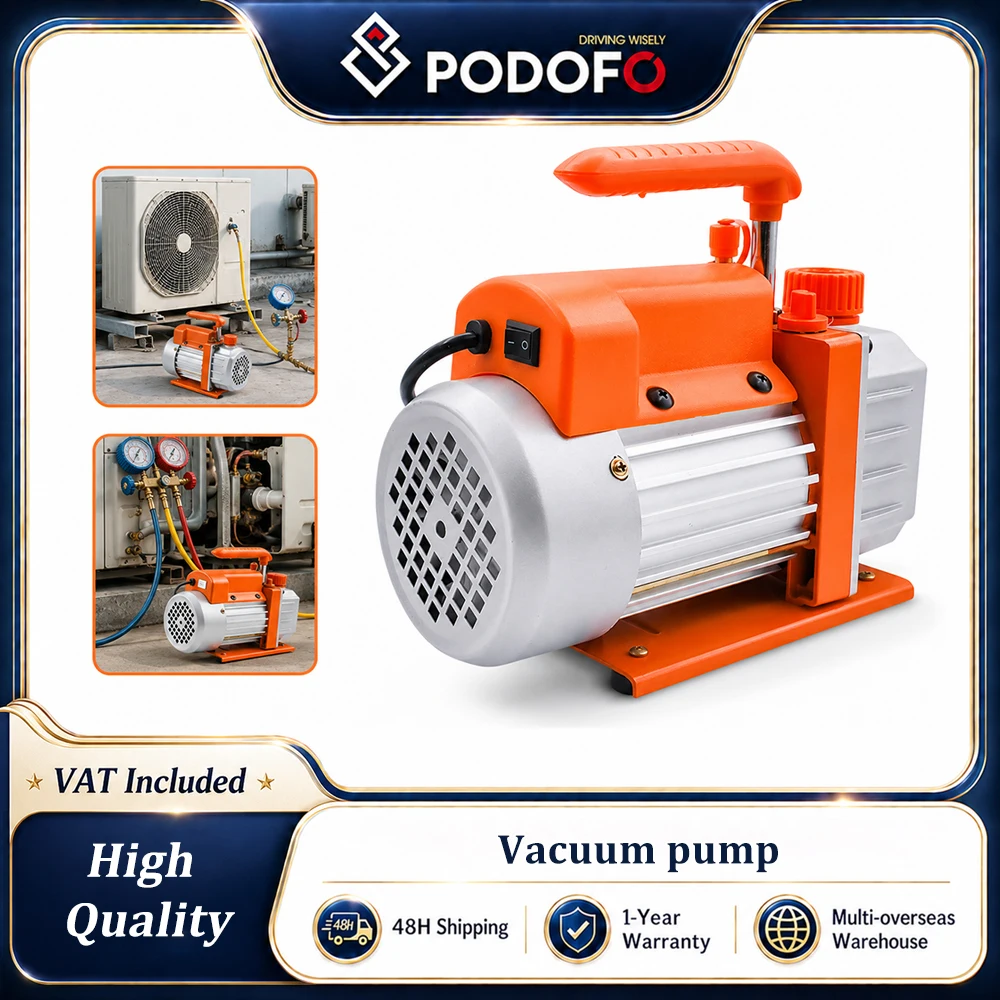 Podofo Vakuumpumpe mit hohem Drehmoment, 220 ml, Klimaanlagen-Vakuumpumpe für Kälteanlagenwartung, HVAC-Reparatur, Entgasung von Harzen, Holzstabilisierung