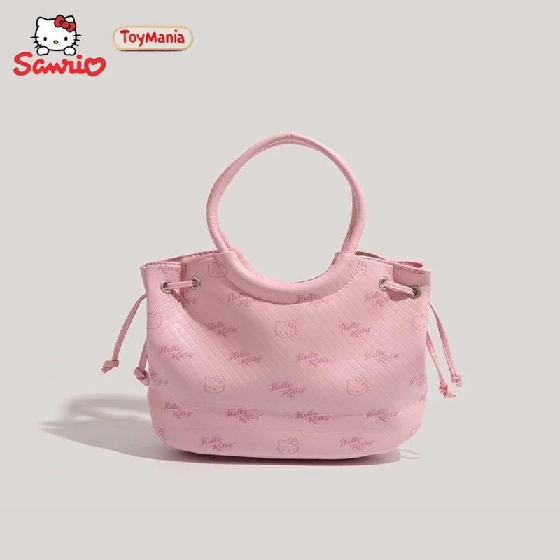 حقيبة يد بكتف واحد من الجلد الناعم للنساء ، حقيبة حمل كلاسيكية من Hello Kitty ، سعة كبيرة ، فتاة لطيفة لطيفة ، حقيبة سفر ، هدايا أعياد الميلاد