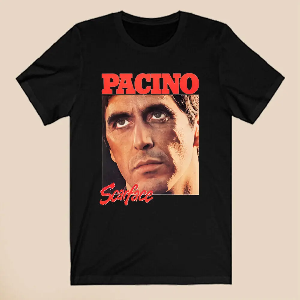 

Al Pacino Scarface Tony Montana Men's Black T-Shirt Size S-5XL