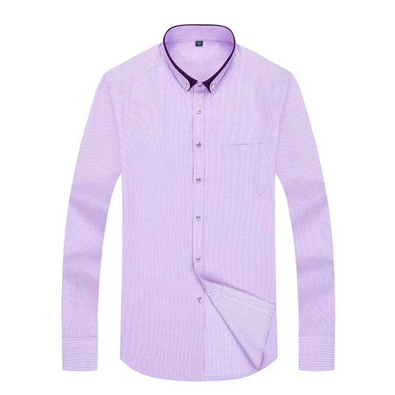 New Business Classic Men\'s Stripe Long Sleeved Shirt All Matching Slim Fit Shirts Men\'s Brand Casual Top Four Seasons