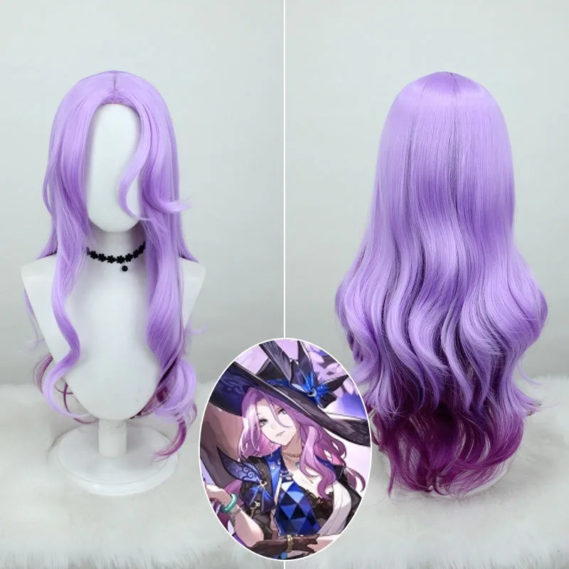 

Honkai: Star Rail Anime Game Cos Jade 2024 New Purple Woven Role Playing 75CM Cosplay Wig