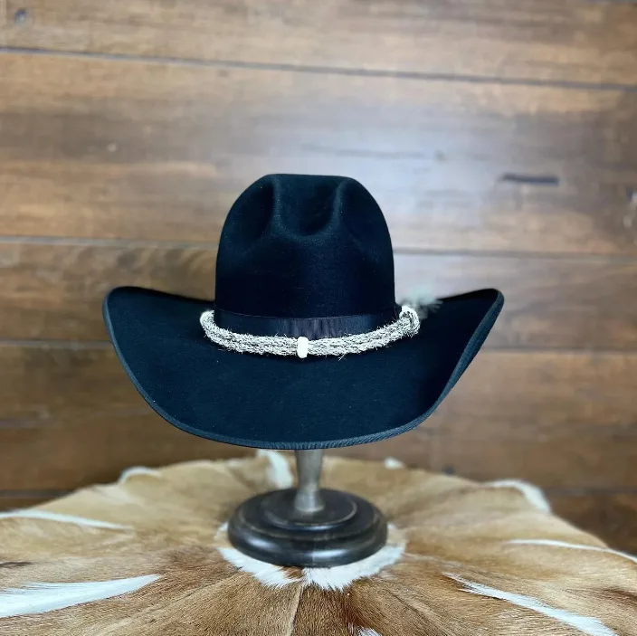 

New Style Wool Felt Hat with Ribbon Decoration, Fashionable and Versatile Black Wool Hat