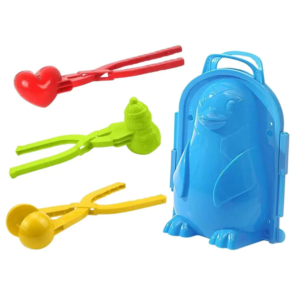 Snow Ball Fight Game Tool 4 Piece Snowball Maker Clip for Children Winter Outdoor Play Snowman Kit