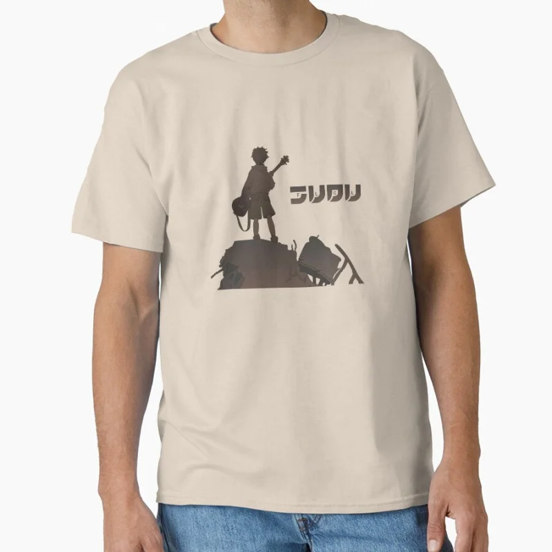 FLCL Chłopiec z gitarą Fooly Cooly Anime T-shirt Rozmiar L Koszulki Manga Grafika Nadruk Y2k Ubrania Koszulka z kreskówką