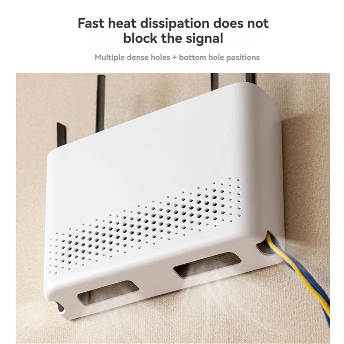 

ABNJ Ящик для хранения Wi-Fi-маршрутизатора, настенный ящик для Wi-Fi, ящик для хранения Wi-Fi для украшения гостиной - 30x22 см