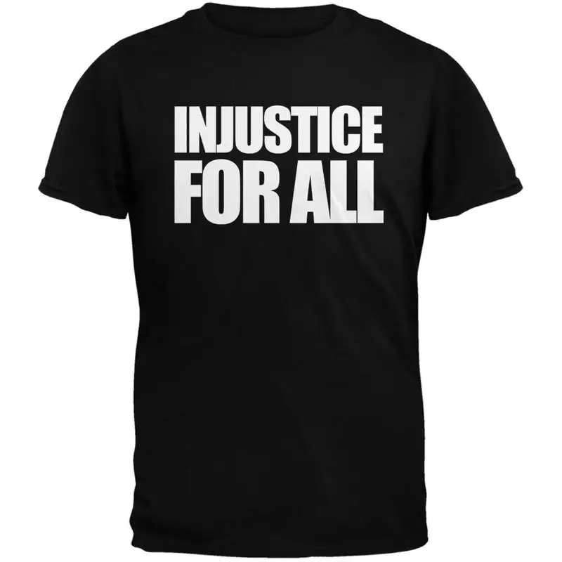

Injustice For All Черная футболка для взрослых