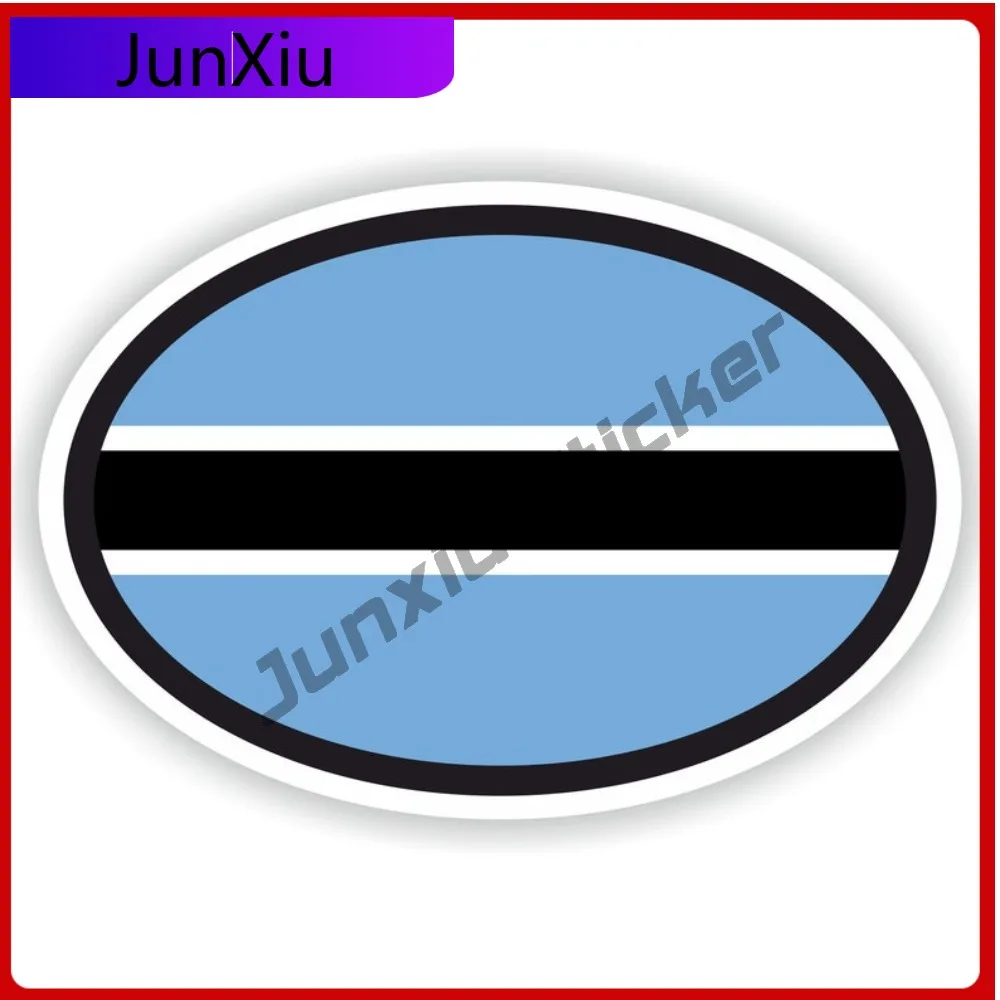

Botswana Oval Flag Sticker Waterproof Decals Scratch Cover Motorcycle Bumper Custom Sticker Decals Guitar Accessories For Women