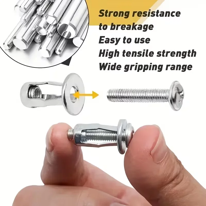 50Pcs Petal Shape Rivet Nut Screw Bolt Expansion Bolt Nut Fixing  Fastener Rivetnut Clamp Hardware Fasteners Flange Screw Nut