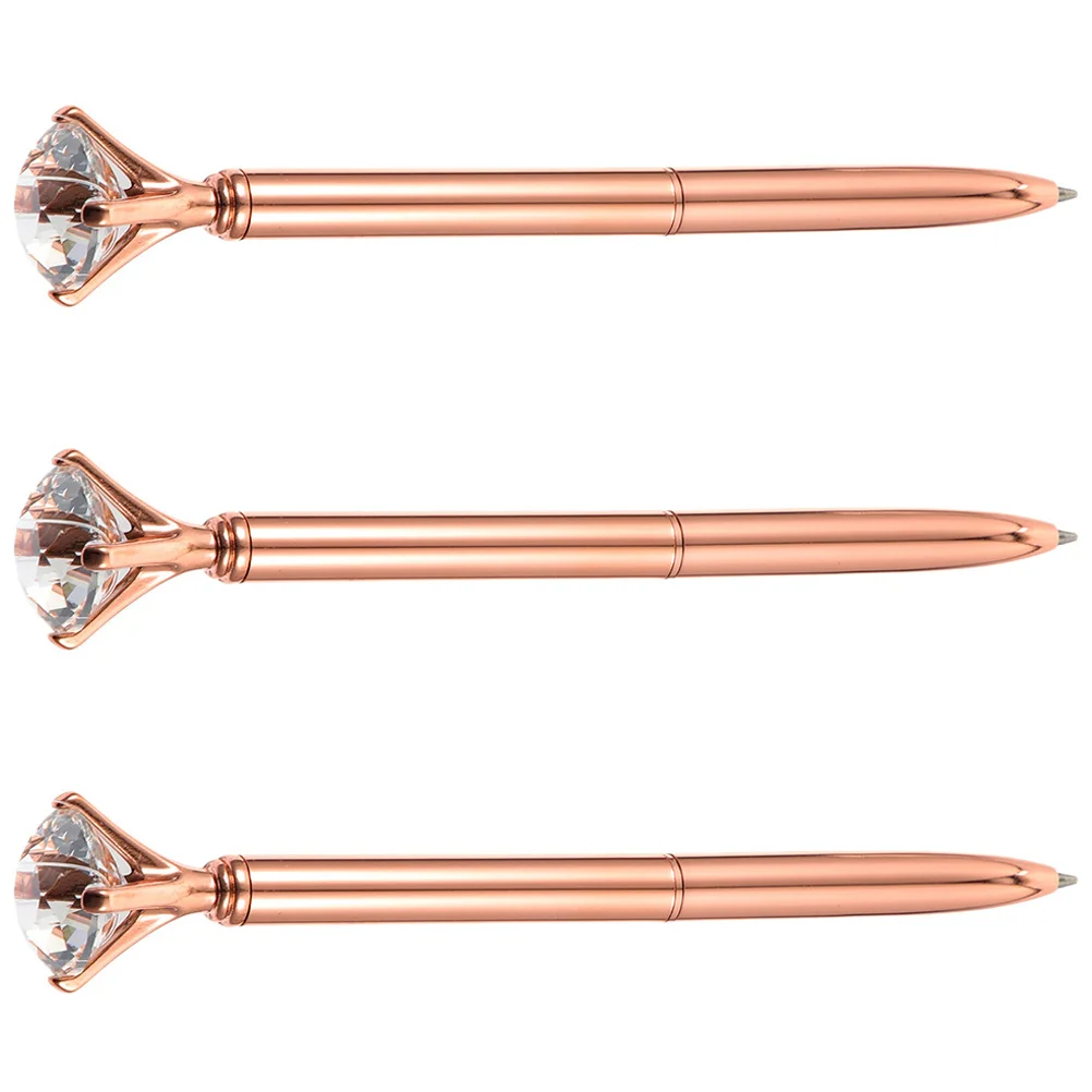 

3pcs Metal Ballpoint Pens Smooth Writing Comfortable Grip Office Study Pens Graduation Gift Promotion Prank
