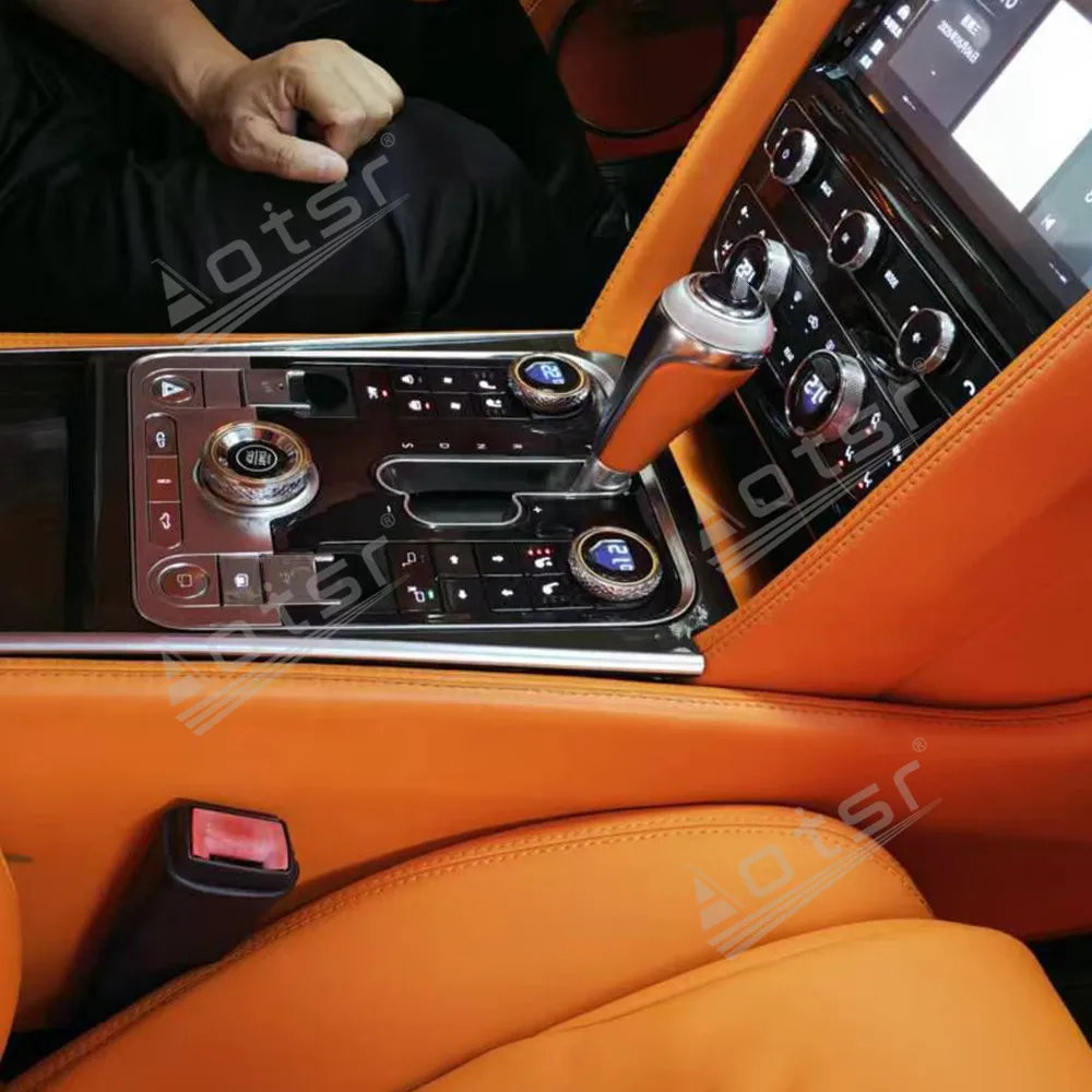 Center Console Trim Panel For Bentley Flying Spur 2005‑2019,Interior Central Shift Bezel Decorative Cover,Direct Replacement Mod
