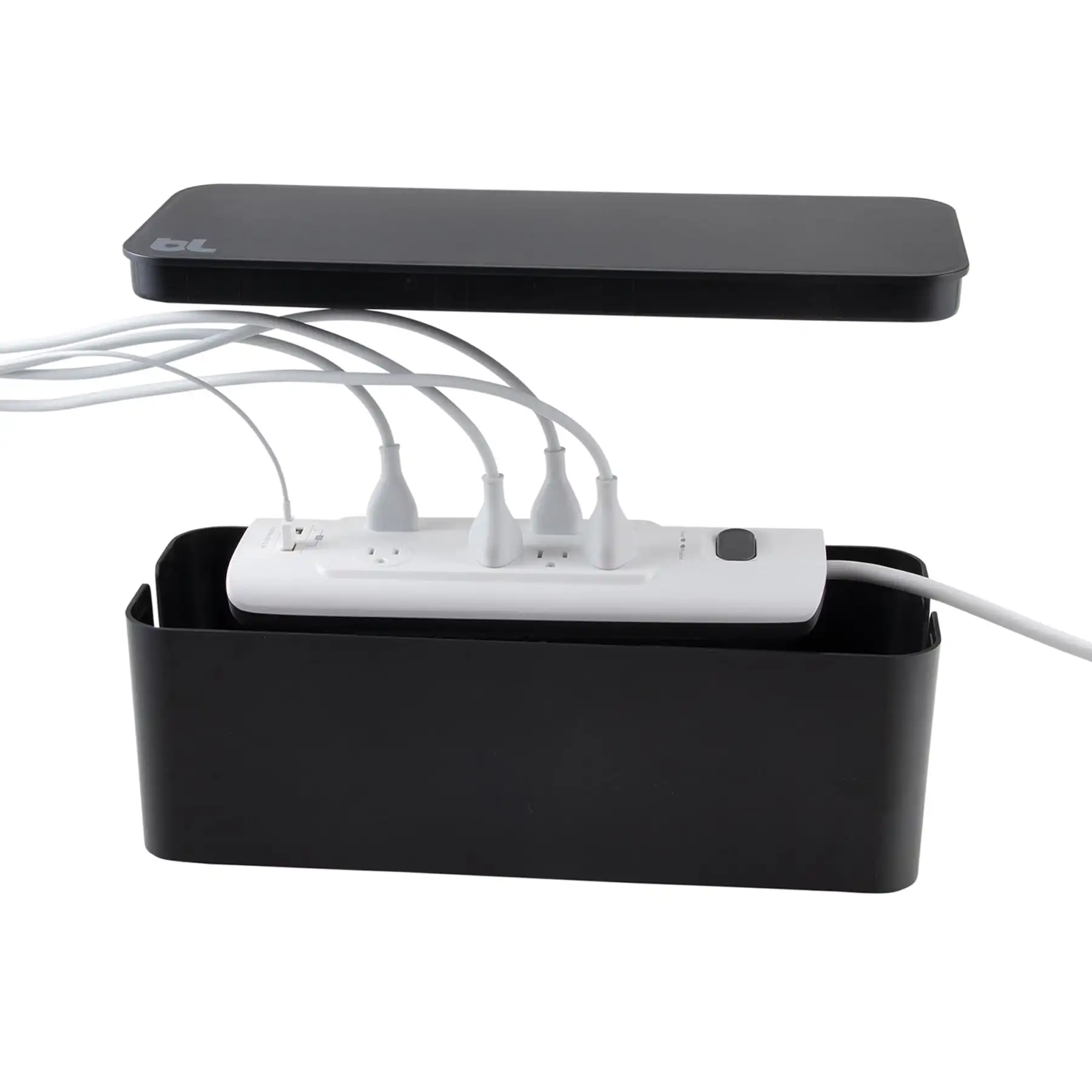 Bluelounge Cablebox scatola di gestione del cavo, nera