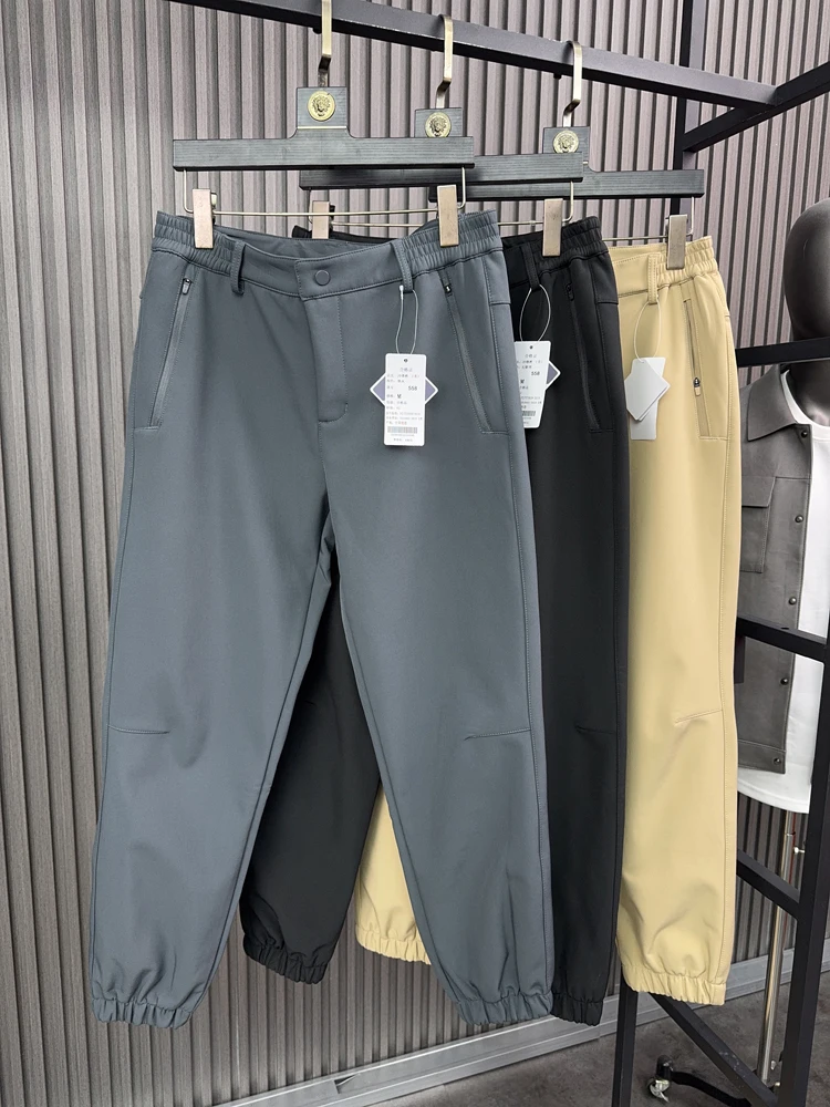 

Men's Outdoor Fce Lined Thiened Slim Fit Trousers Autumn Winter Waterproof Casual Pants SVIP Tee Dimensional Tailoring