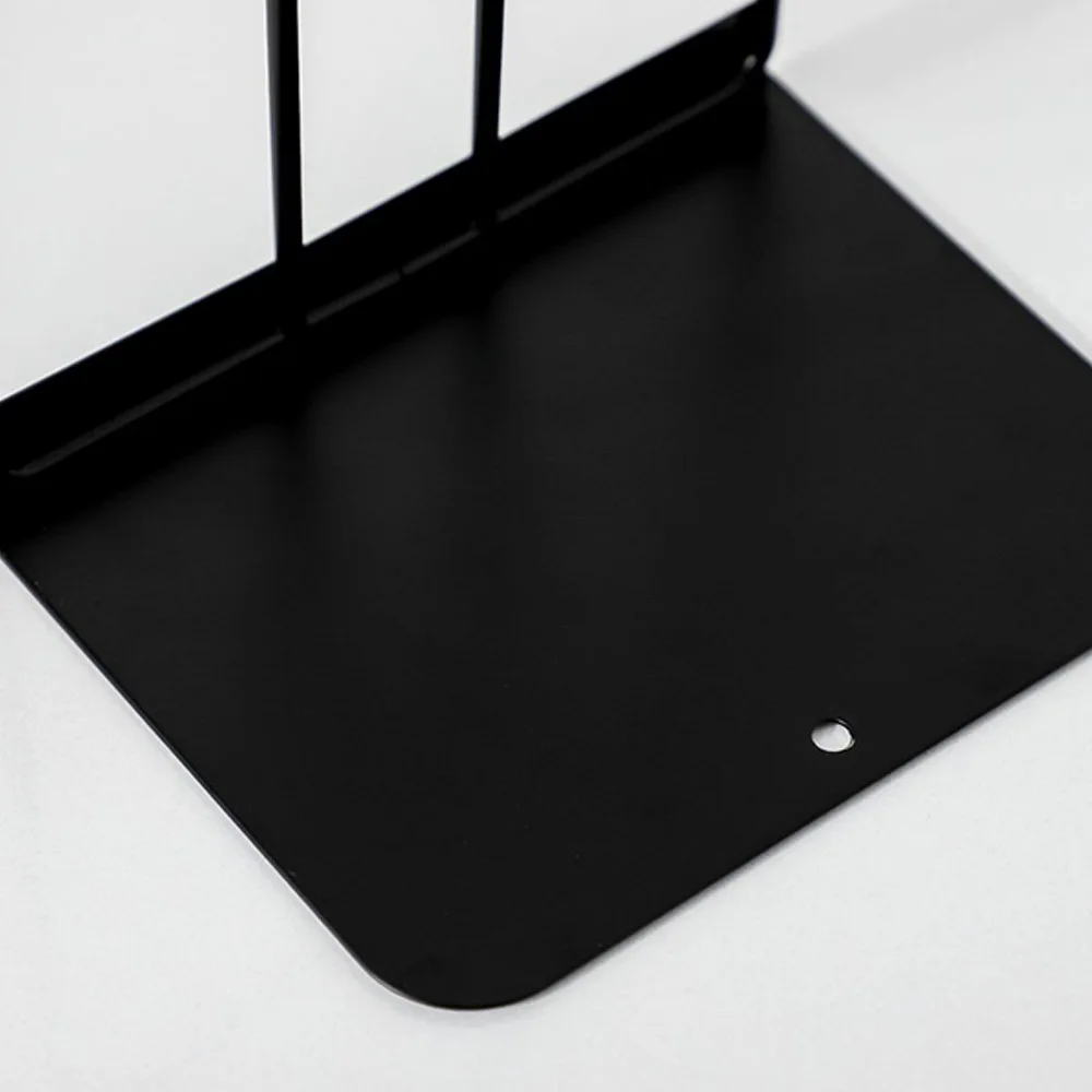 ที่จัดเก็บนิตยสารแบบไม่ลื่นสำหรับชั้นวางของสีขาว1คู่ขาตั้งหนังสือรองรับตั้งโต๊ะสำนักงาน