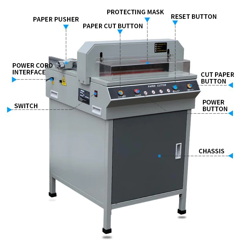 Coupe-papier électrique numérique Semi-automatique 450V, Machine de découpe de papier épais