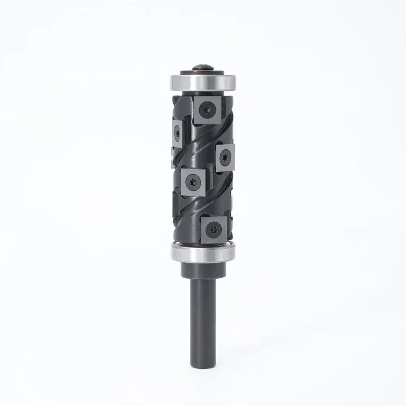 12mm 12.7mm Wood Flush Trimming Router Bit Cutting Diameter 65mm Insert Blades Milling Cutter for Woodworking Carbide End Mill