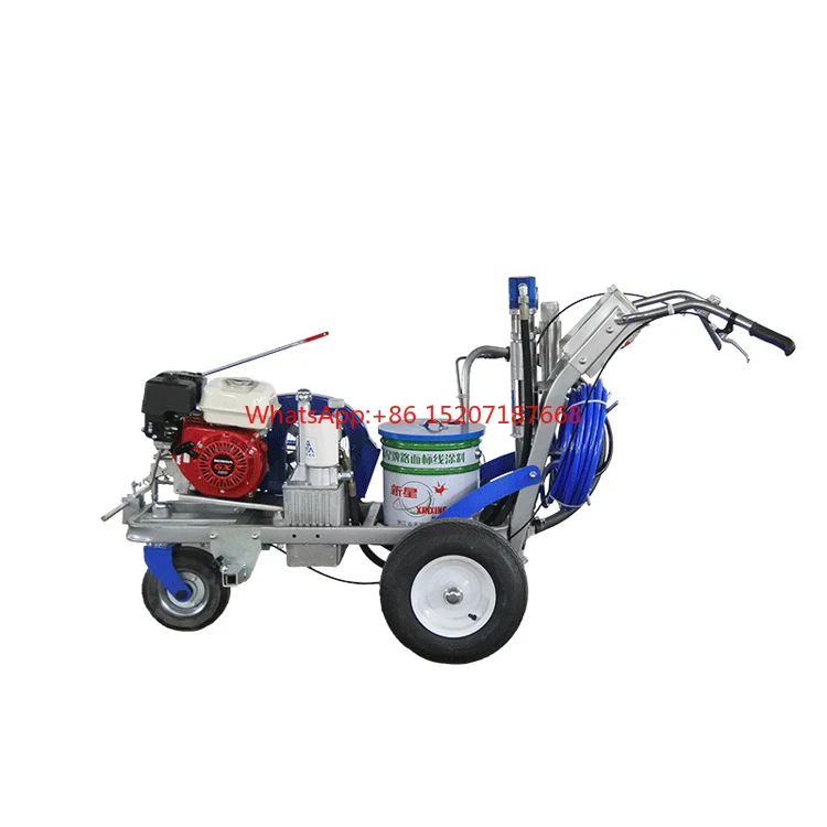 

low price 5.5HP gasoline engine small construction road Cold paint road marking machine