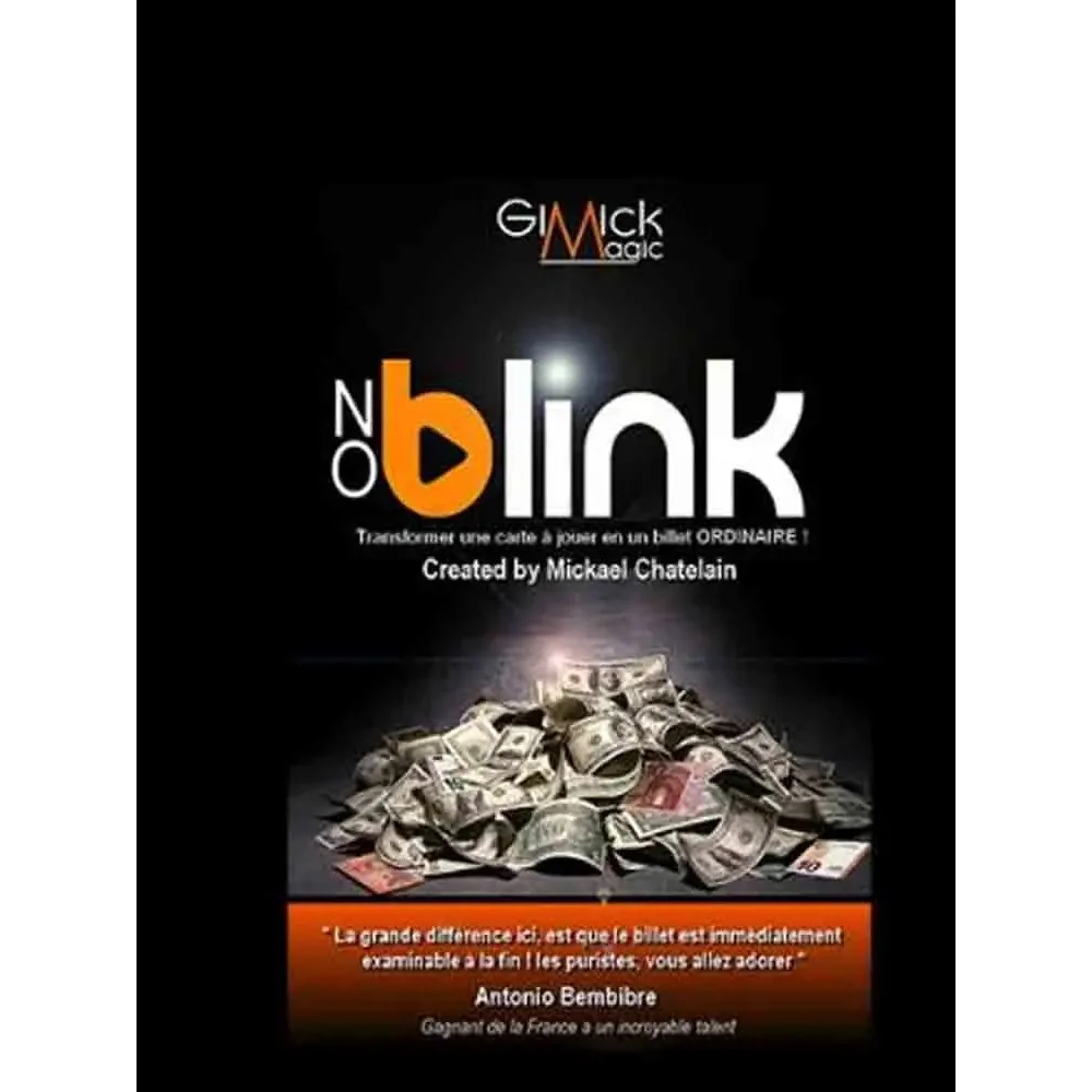 NO BLINK (Gimmick+online instruct) by Mickael Chatelain Mentalism Magic Tricks Illusions Close up Magic Magician  Magia Card