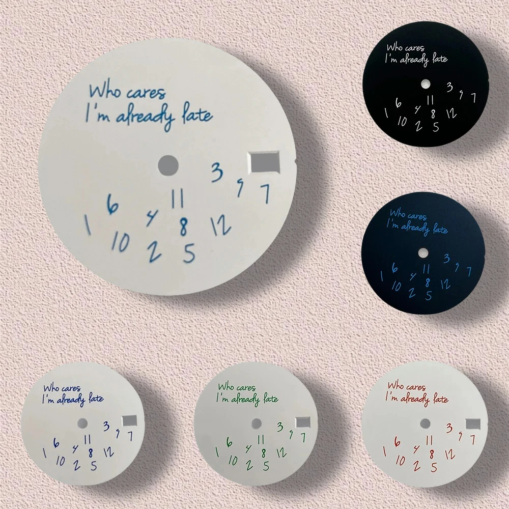 

28.5mm DIY Dial Fit NH35/NH36 Automatic Movement White/Black High-Quality Watch Modification Accessories