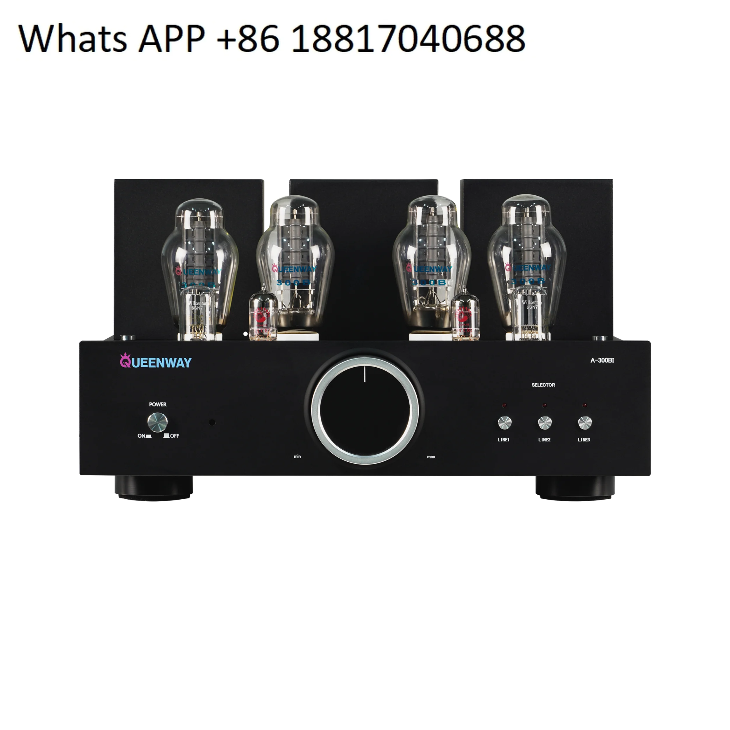 

Queenway/Qinhuai A-300BI 300B Ball Machine Combined Vacuum Tube Power Amplifier Single Ended Class A 18W * 2