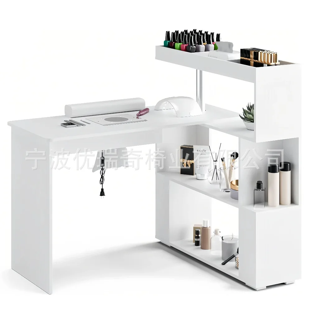 

Интегрированный маникюрный стол с пылесосом, одинарный маникюрный стол, многофункциональный маникюрный стол с полкой.