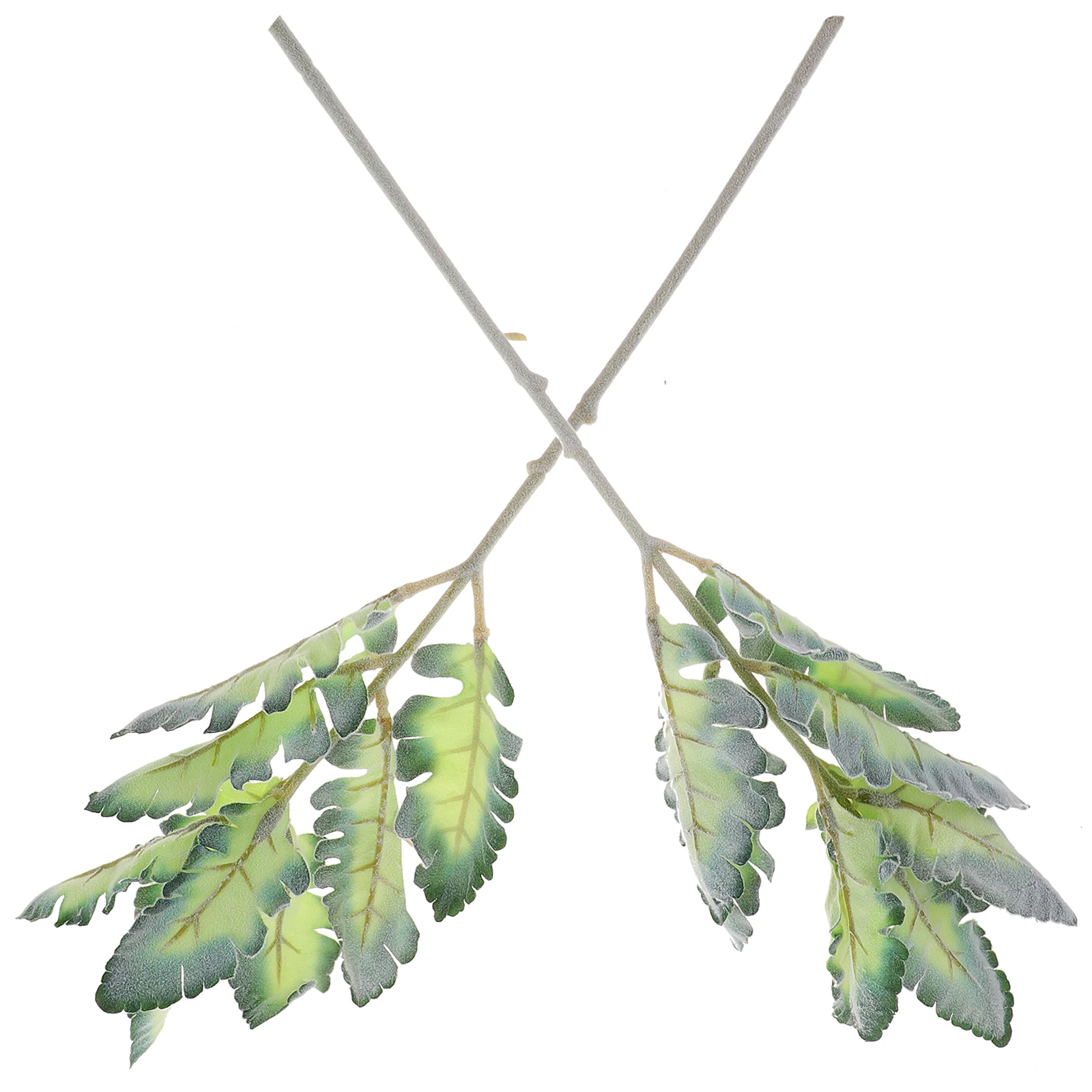 

2pcs Artificial Green Plants Lifelike Foliage Simulation Leaves Decor Faux Ferns for Home Office Apartment Restaurant