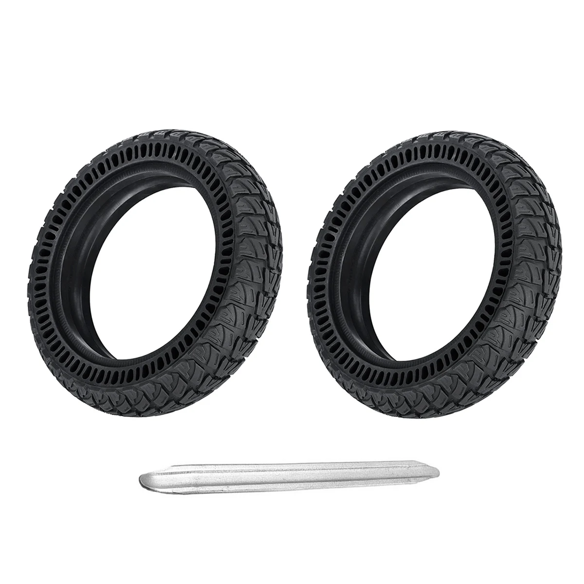 2PCS Upgrade Damping Solid Tire for Xiaomi M365 for Gotrax XR/M365 Pro 8.5 Inches Solid Honeycomb Shock Tires W/Crowbar