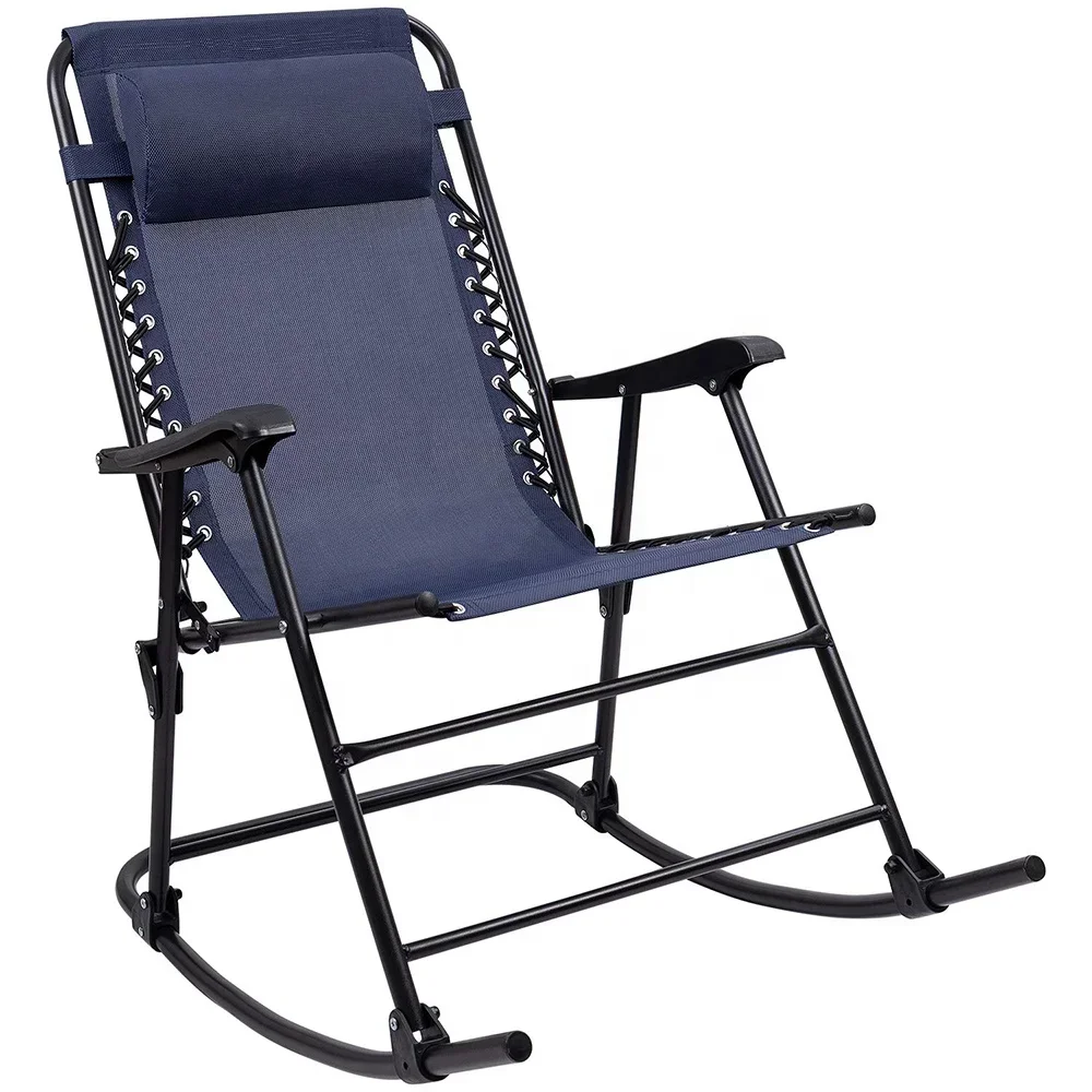 

Folding Recliner Zero Gravity Rocking Chair For Camping Fishing Patio Chair Beach Chair