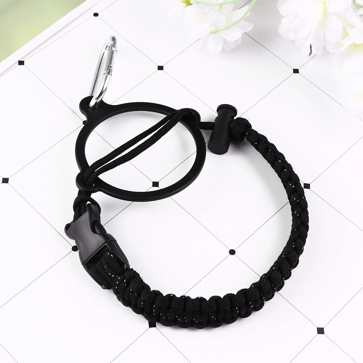 Outdoor Bottle Safety Strap Braided Umbrella Cord for Vacuum Insulated Cups Backpacking Biking Hiking Emergency Use Survival
