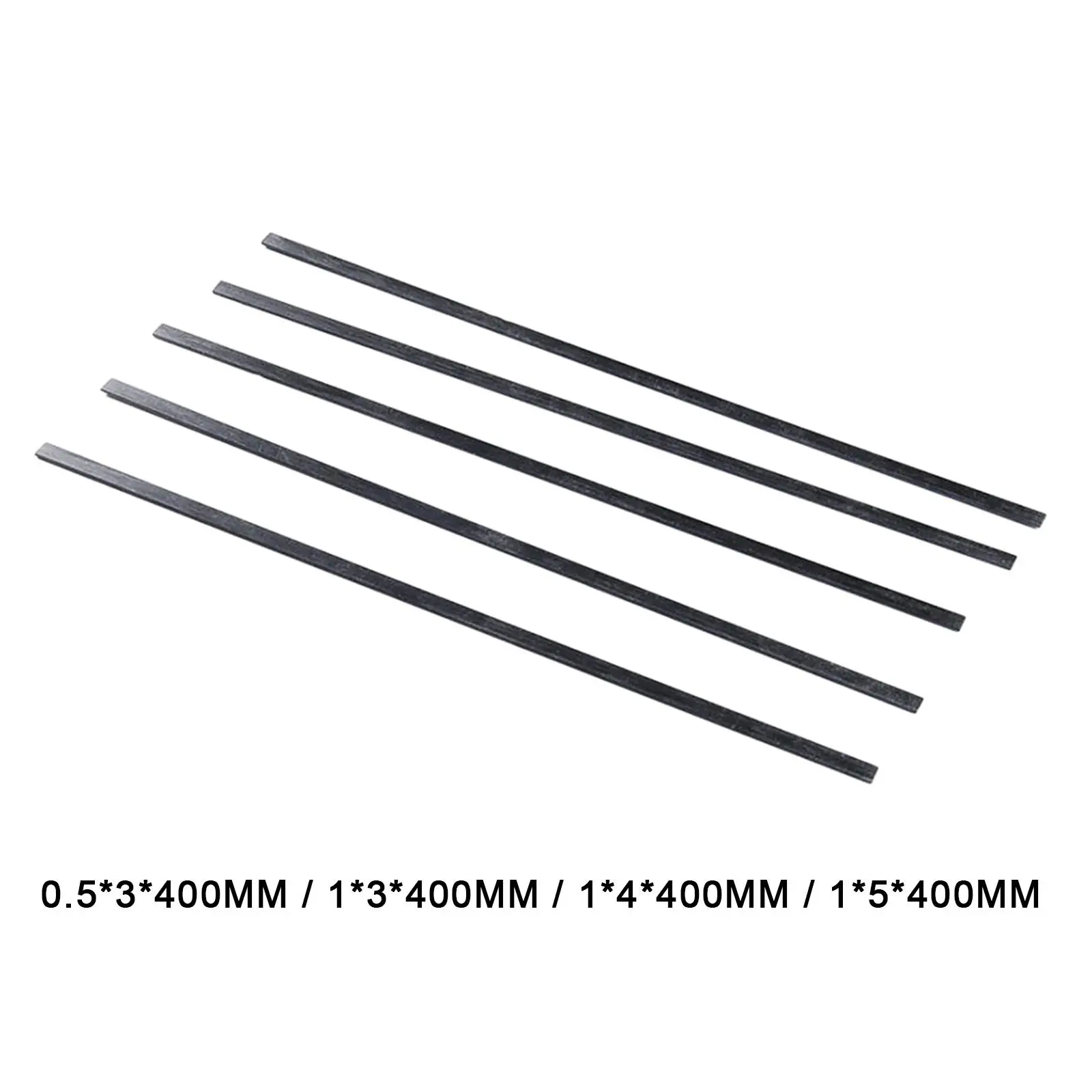 5x Carbon Fiber Strips High Strength Wear Resistance Carbon Fiber Rods for Model Aircraft RC Planes Radio Controlled Vehicles