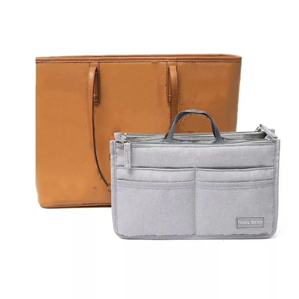 Portable Polyester Travel Toiletry Bag Large Capacity Waterproof Cosmetic Bag Bag Organizer Double Zipper Insert Bag