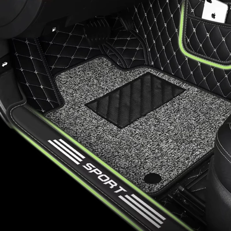 

For Geely Coolray 2024 2023 Restyling 2020-2022 Car Floor Mats Double Layer PU Leather Foot Pads Interior Floorliner Accessories