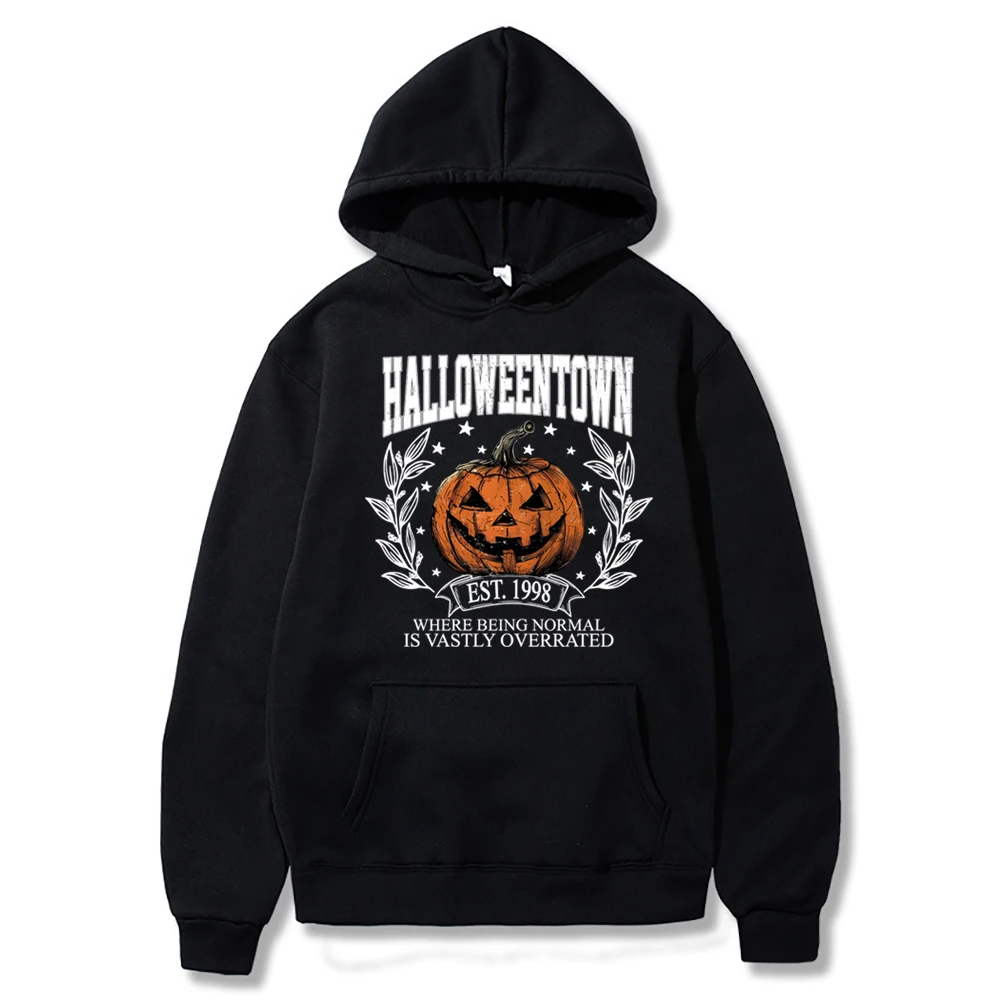 Vintage Halloweentown 1998 Hoodie Halloweentown University Hooded Sweatshirt Pumpkin Fall Pullover Halloween Hoodies Party Tops