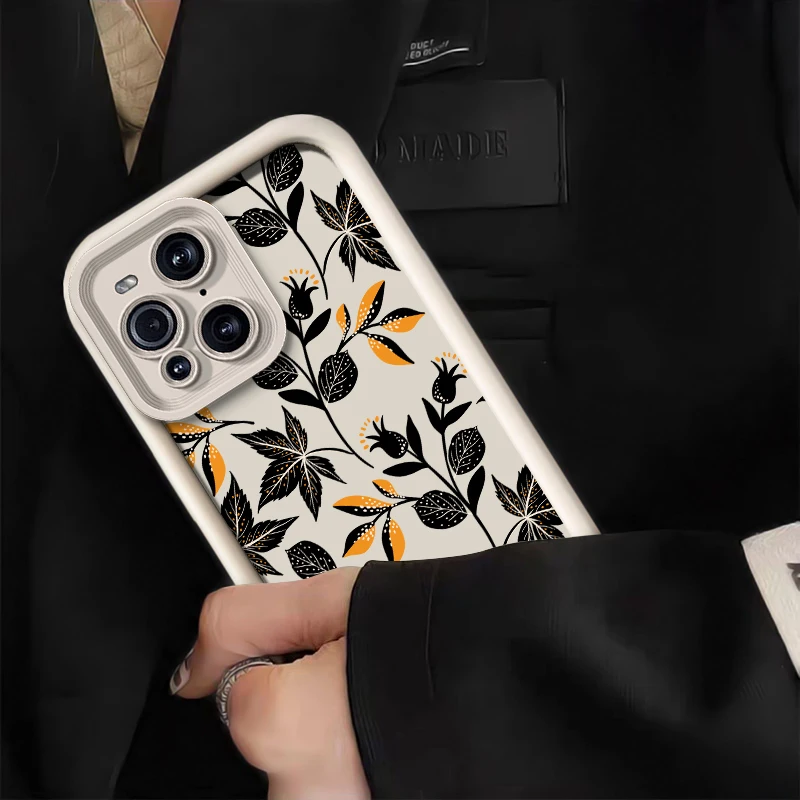 حافظة هاتف من السيليكون غير اللامع لهاتف OPPO Find F19 Pro Plus X8 X5 Pro X3 Lite F9 F21 F17 Pro 5G ريترو يترك نمط غطاء مقاوم للصدمات