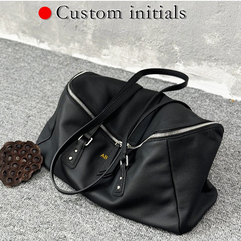 Custom Initials Leather Pillow Bags For Women Luxury Designer Handbags Purses 2026 New In Natural Cowhide Rivet Underam Shoulder