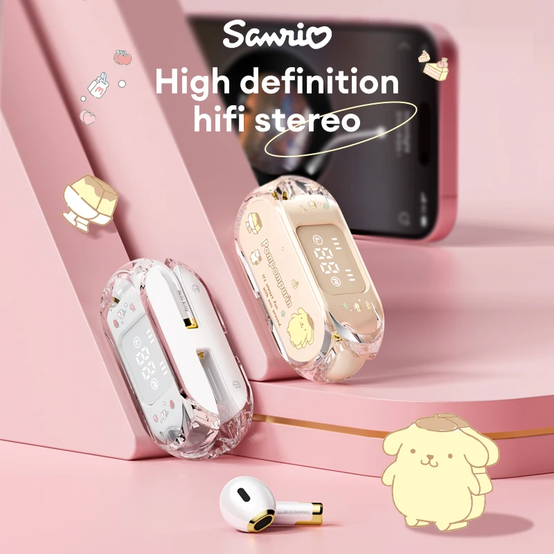 Anime Sanrio YP-72 Earphones Kawaii Hello Kitty Melody PompomPurin Cartoon Music Earbuds High Quality Noise Reduction Headset