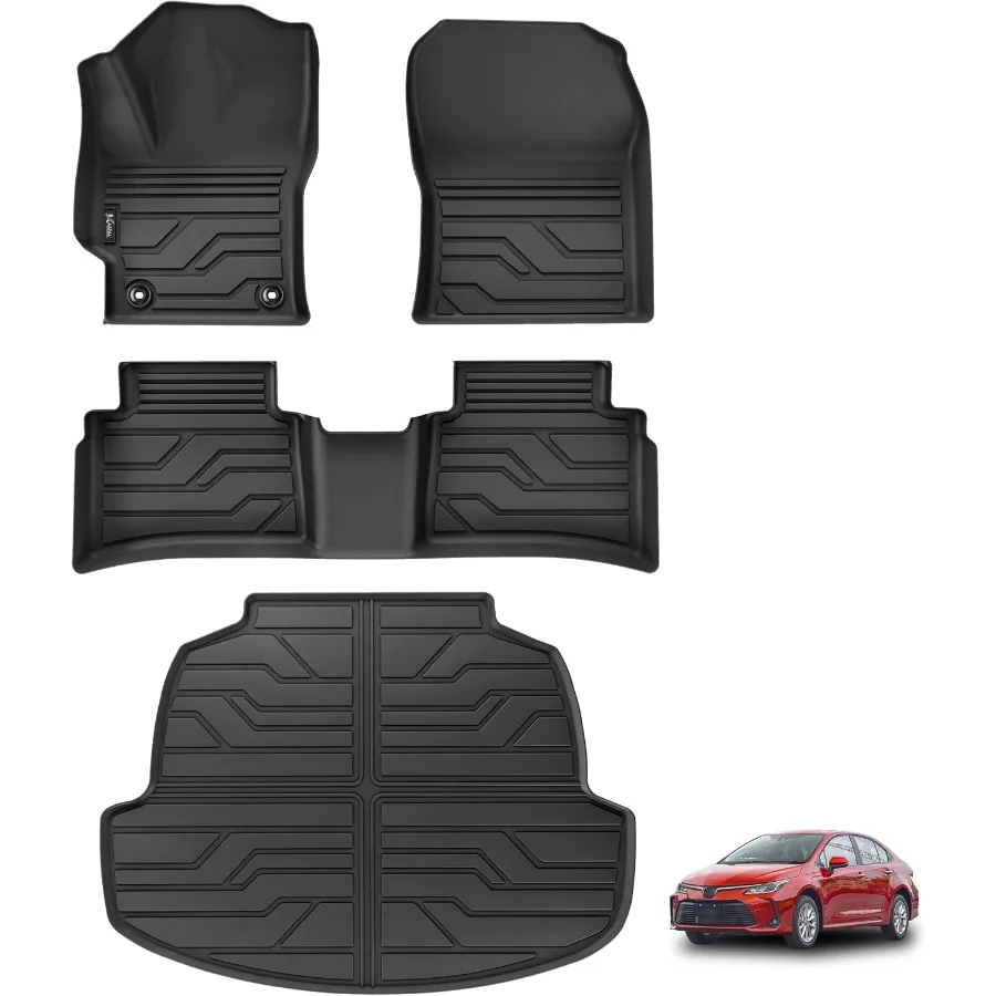 

Custom Fit All Weather TPE Floor Liners for Corolla 20202025 Sedan and Sedan Hybrid Excludes Hatchback and Cross Models Comple