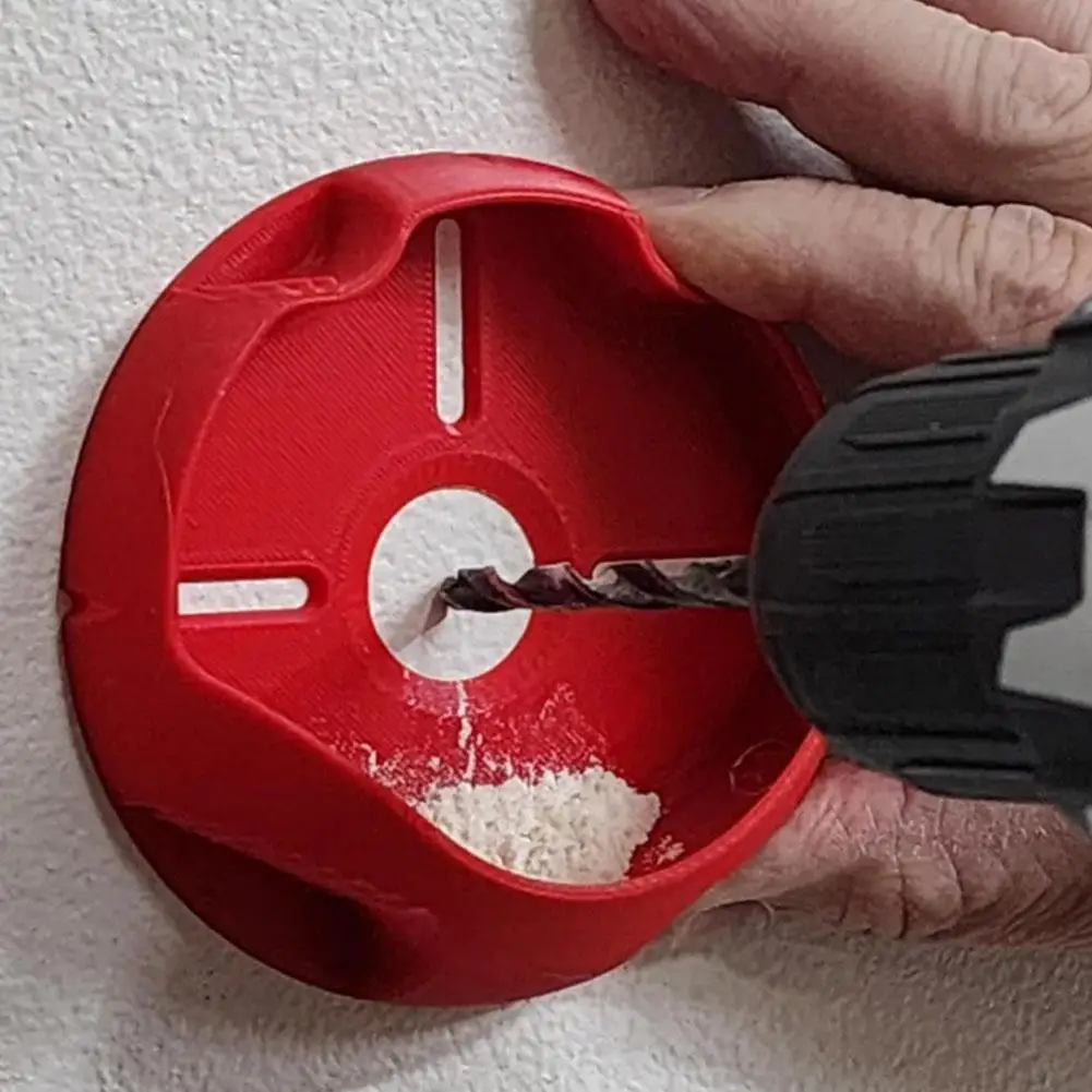 Coperchio del collettore di polveri per trapano Scatola per la polvere riutilizzabile per trapano Dispositivo per ciotola per la polvere rossa Antipolvere Coll Ection Multifunzione