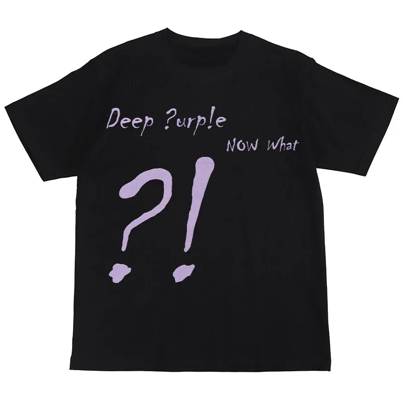 Deep Purple Digital Direct Spray Deep Purple Rock Band American Street Gunslinger Nirvana Retro T-Shirt mit kurzen Ärmeln – Detail 4