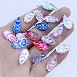 60pcs Pretty AB Drops Peacock Eye Show decorazione per feste sopracciglio strass Scrapbook gioielli fai da te orecchini decorazione