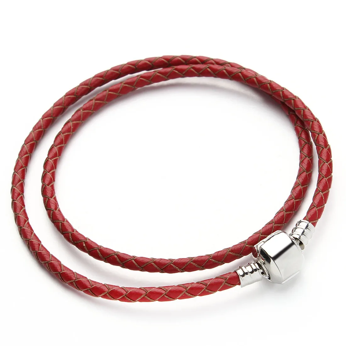 12 Colors Double layer Braided Leather Bracelet Fit Original Charm Bracelets Jewelry Making Gift For Women Men Wholesale
