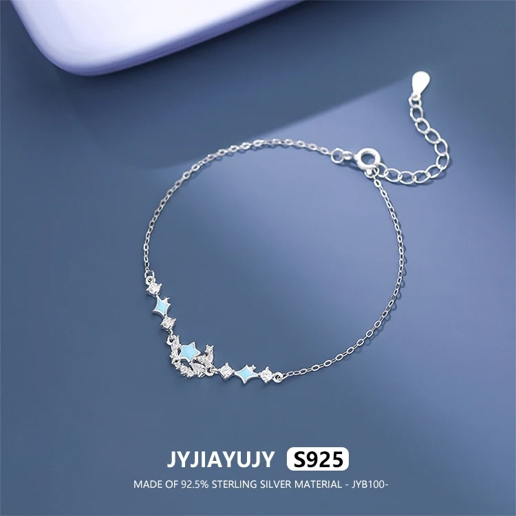 

JYJIAYUJY 100% Whole Original Sterling Silver S925 Bracelet In Stock Luminous Star Fashion Jewelry Gift Daily JYB100