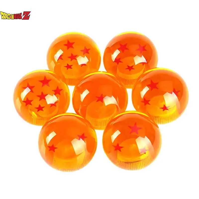 Dragon Ball 54Mm pommeau de levier de vitesse automatique tête acrylique cristal voiture Transmission manuelle levier de vitesse avec vis boule Orange 1-7 étoiles