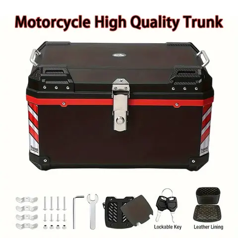 68-litrowy kufer motocyklowy uniwersalny bagażnik motocyklowy z akcesoriami do kufrów tylnych do jazdy motocyklem na świeżym powietrzu i kempingu